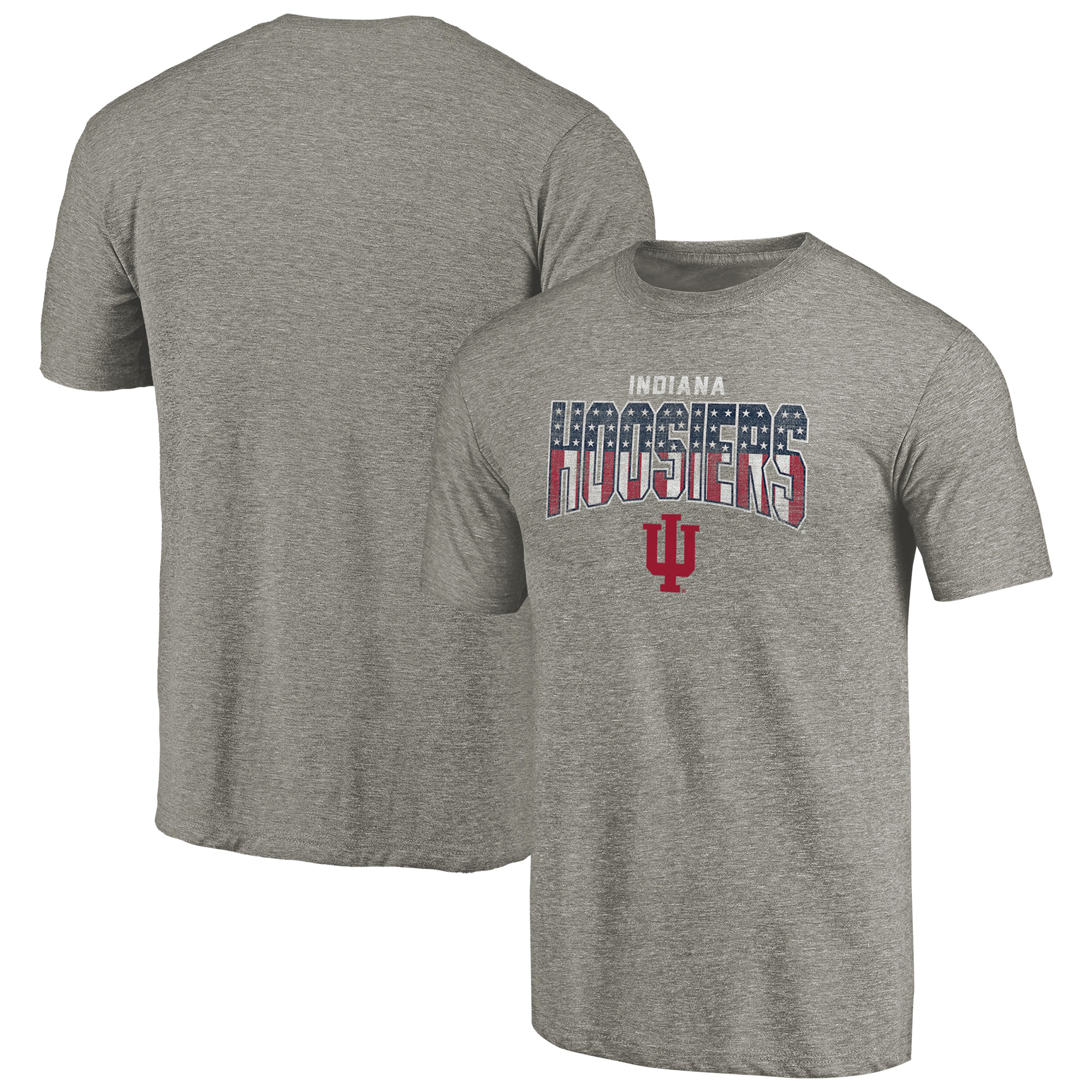 Men's Heathered Gray Indiana Hoosiers Freedom Tri-Blend T-Shirt
